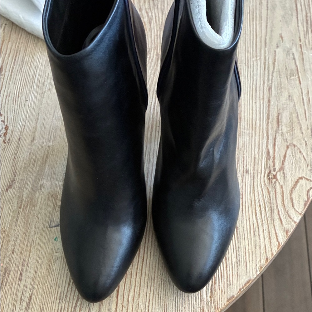CAbi Classic Black Leather Zip-Up Booties